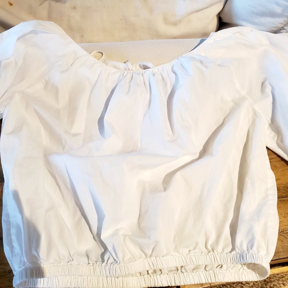 Free People Sunshine Blouse White Extra Small Gently Used - Picture 4 of 5
